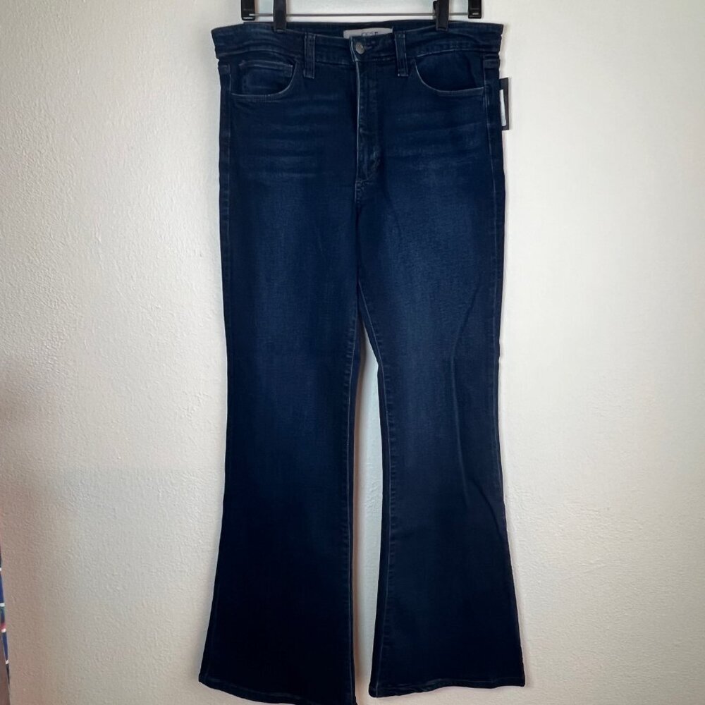 NWT New $288 Joe's High Rise Flare Jeans Size 32 Dark Wash Stretch